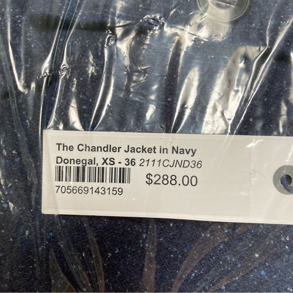 Taylor Stitch Chandler Jacket In Navy Donegal Size New - Picture 12 of 12